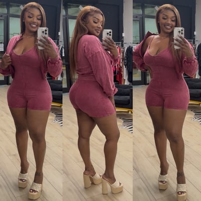 Image of KAYLEE JUMPER SET-raspberry 