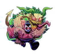 Image 1 of Absolutely Monstrous. Original B/W illustration and archival print.