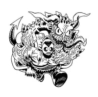 Image 2 of Absolutely Monstrous. Original B/W illustration and archival print.