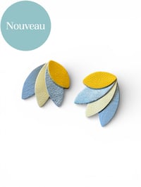 Image 2 of Boucles puces SALLY canari gris