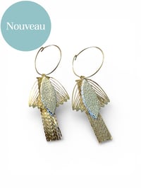 Image 1 of Boucles INDIA or et blanc