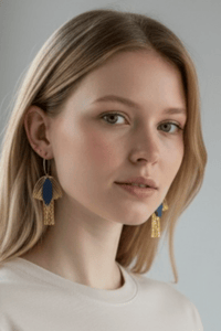 Image 3 of Boucles INDIA or et blanc