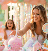 Image 8 of Upside-down Cotton Candy Headpiece 