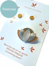 Image 1 of Duo Puces Marie et Broche Caramel nude