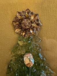 Image 4 of LARGE BROKEN GLASS CHRISTMAS TREE CANVAS ART