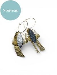 Image 1 of Boucles INDIA gris metal  et chair