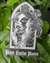 Goth Girl Gardener sticker