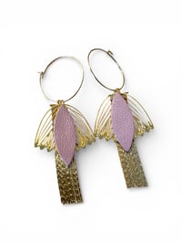 Image 4 of Boucles INDIA rose antique et rose pale metallisé