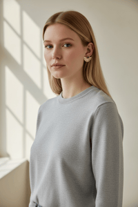 Image 2 of Boucles BILLIE rose pale metal