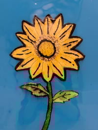 Image 2 of GLITTER SUNFLOWER ON CANVAS