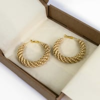 Image 4 of 40mm Hoop Earrings 