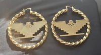 Image 3 of Huelga Bird Bamboo Hoops Golden Hustle Collecti