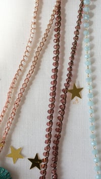 Image 5 of 🍀 Collane CUORE 🍀 in lino, ricamato con perline  