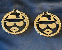 Image 1 of Lowrider Girl bamboo hoops