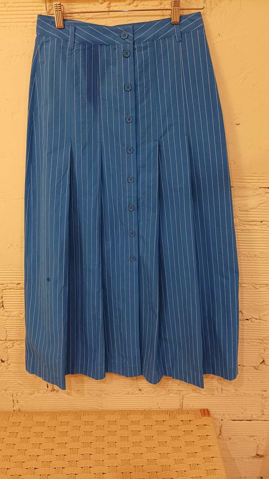 Image of 2-Falda striped pleated