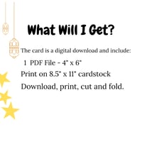 Image 3 of Eid Mubarak Lantern Card -Digital Download 