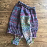 Image 2 of hand knit rag sweater. SM/MED