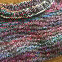 Image 4 of hand knit rag sweater. SM/MED