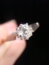 Image 2 of Edwardian 18ct yellow gold platinum 0,51ct diamond solitaire engagement ring 2.5
