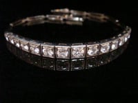 Image 2 of EDWARDIAN 18CT WHITE GOLD BRILLIANT  CUT DIAMOND 2.40ct BRACELET