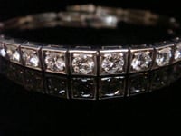 Image 3 of EDWARDIAN 18CT WHITE GOLD BRILLIANT  CUT DIAMOND 2.40ct BRACELET