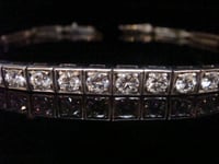 Image 4 of EDWARDIAN 18CT WHITE GOLD BRILLIANT  CUT DIAMOND 2.40ct BRACELET