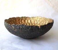 Image 8 of Handmade Black & Gold Bowl – Sculptural Papier-Mache Art Bowl | Luxury Rustic Home Decor