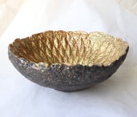 Image 9 of Handmade Black & Gold Bowl – Sculptural Papier-Mache Art Bowl | Luxury Rustic Home Decor