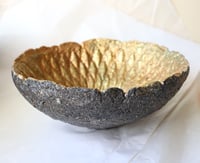 Image 10 of Handmade Black & Gold Bowl – Sculptural Papier-Mache Art Bowl | Luxury Rustic Home Decor