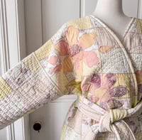 Image 3 of Upcycled Cotton Patchwork Wrap Cardigan Coat 
