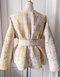 Image 2 of Upcycled Cotton Patchwork Wrap Cardigan Coat 