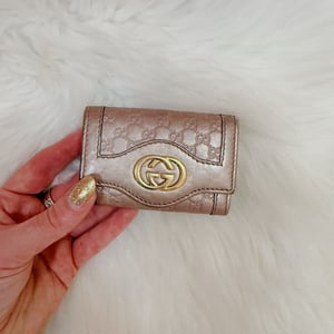 Image of Vintage Gucci Baby Pink Wallet/Key Holder