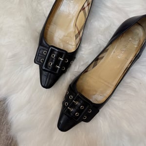 Image of Authentic Burberry Buckle Flats - Size 37