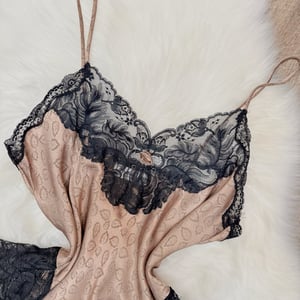 Image of Christian Dior Vintage Satin Bodysuit/Teddy - Size L