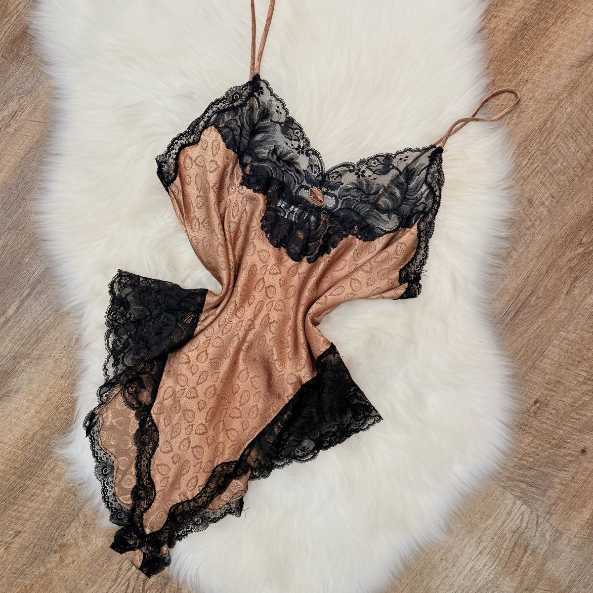 Image of Christian Dior Vintage Satin Bodysuit/Teddy - Size L