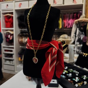 Image of Reworked Chanel Red Heart Necklace