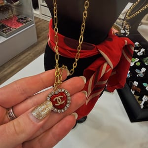 Image of Reworked Chanel Red Heart Necklace