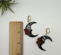 Image 2 of Floral Moon Earrings