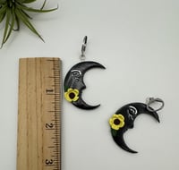 Image 4 of Floral Moon Earrings