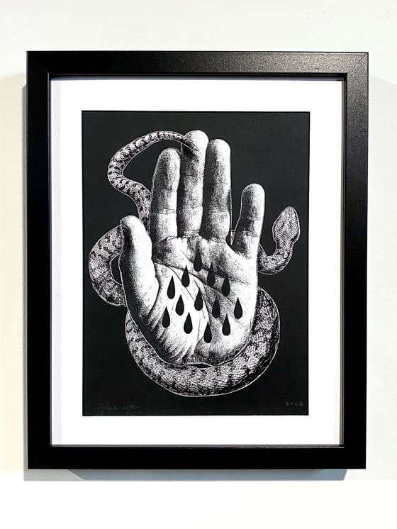 Image of 'snake handler' original collage