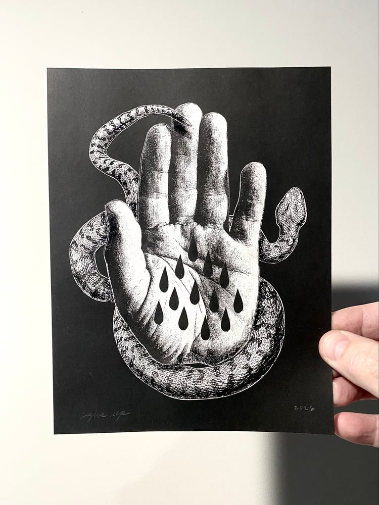 Image of 'snake handler' original collage