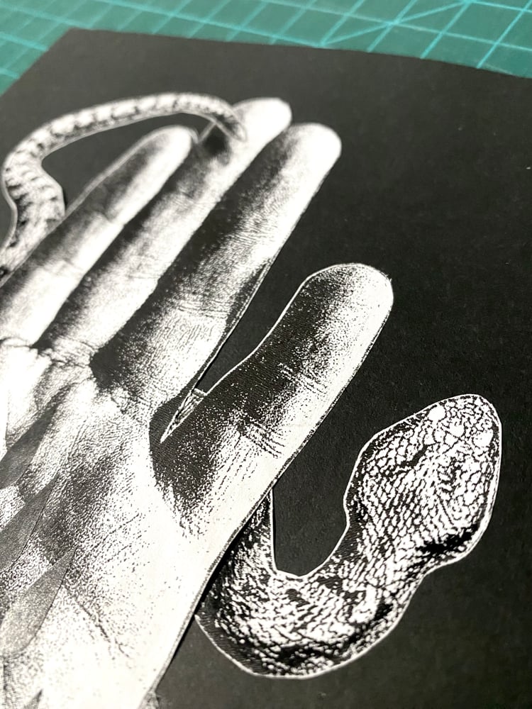 Image of 'snake handler' original collage