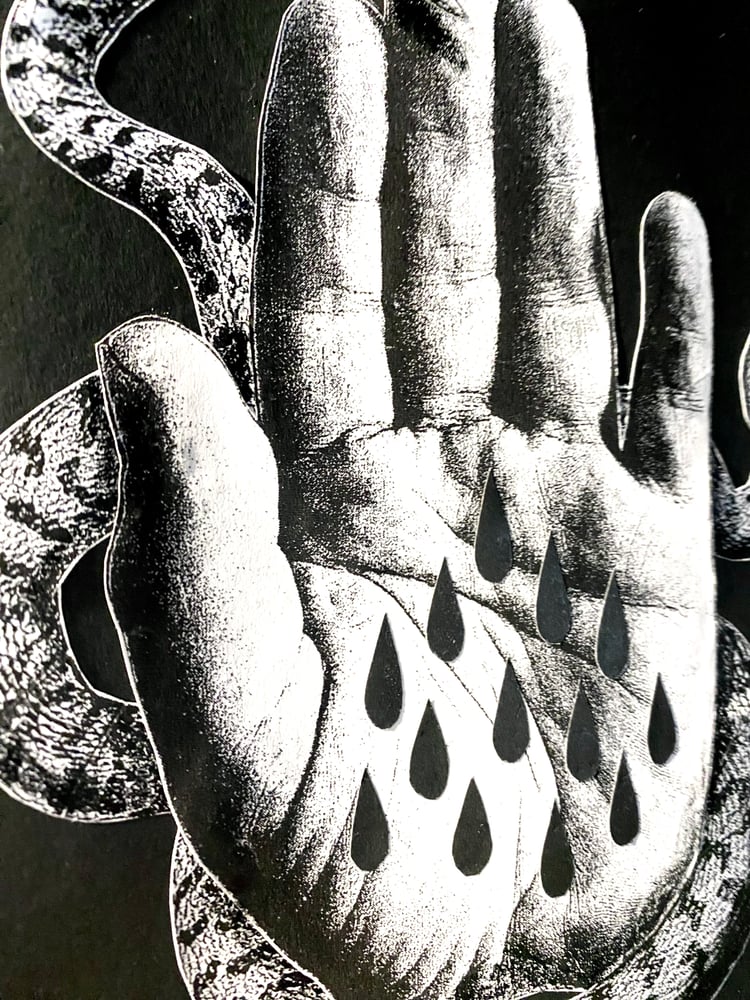 Image of 'snake handler' original collage