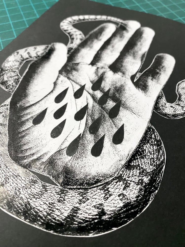 Image of 'snake handler' original collage