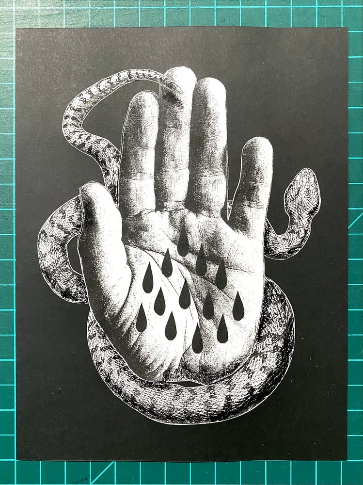 Image of 'snake handler' original collage