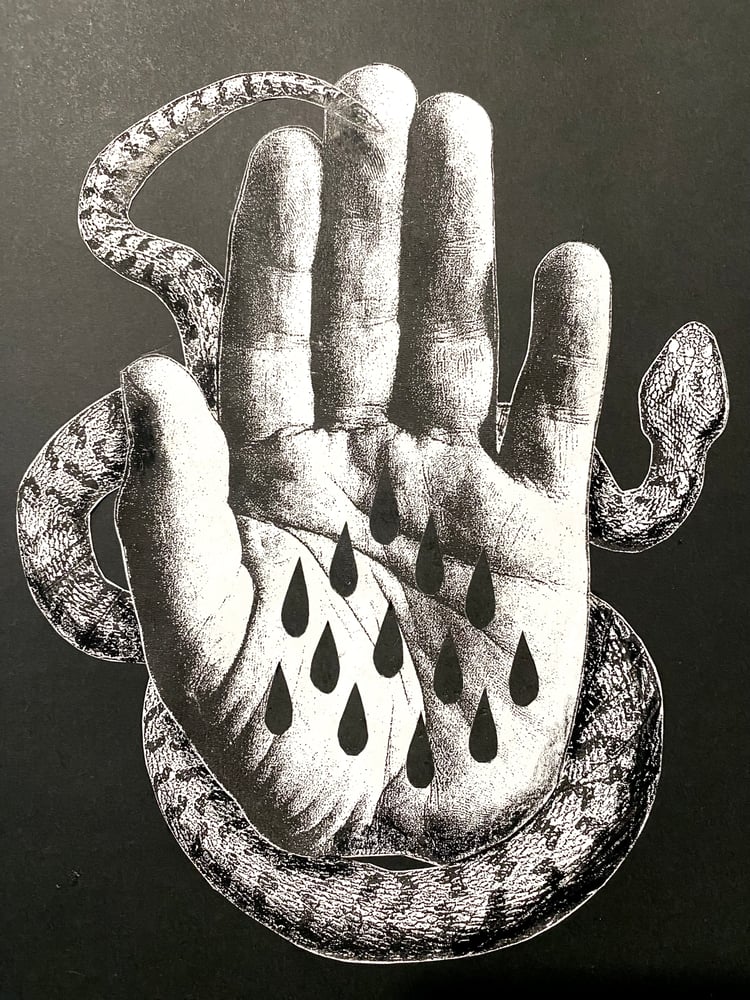 Image of 'snake handler' original collage