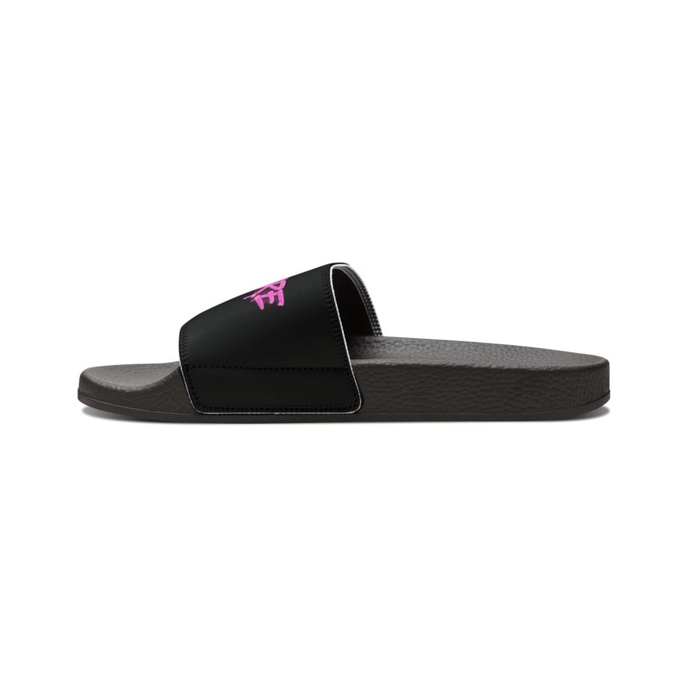 Image of Pressure Graphic Slide Sandals — Women's Removable Strap Pool Slides
