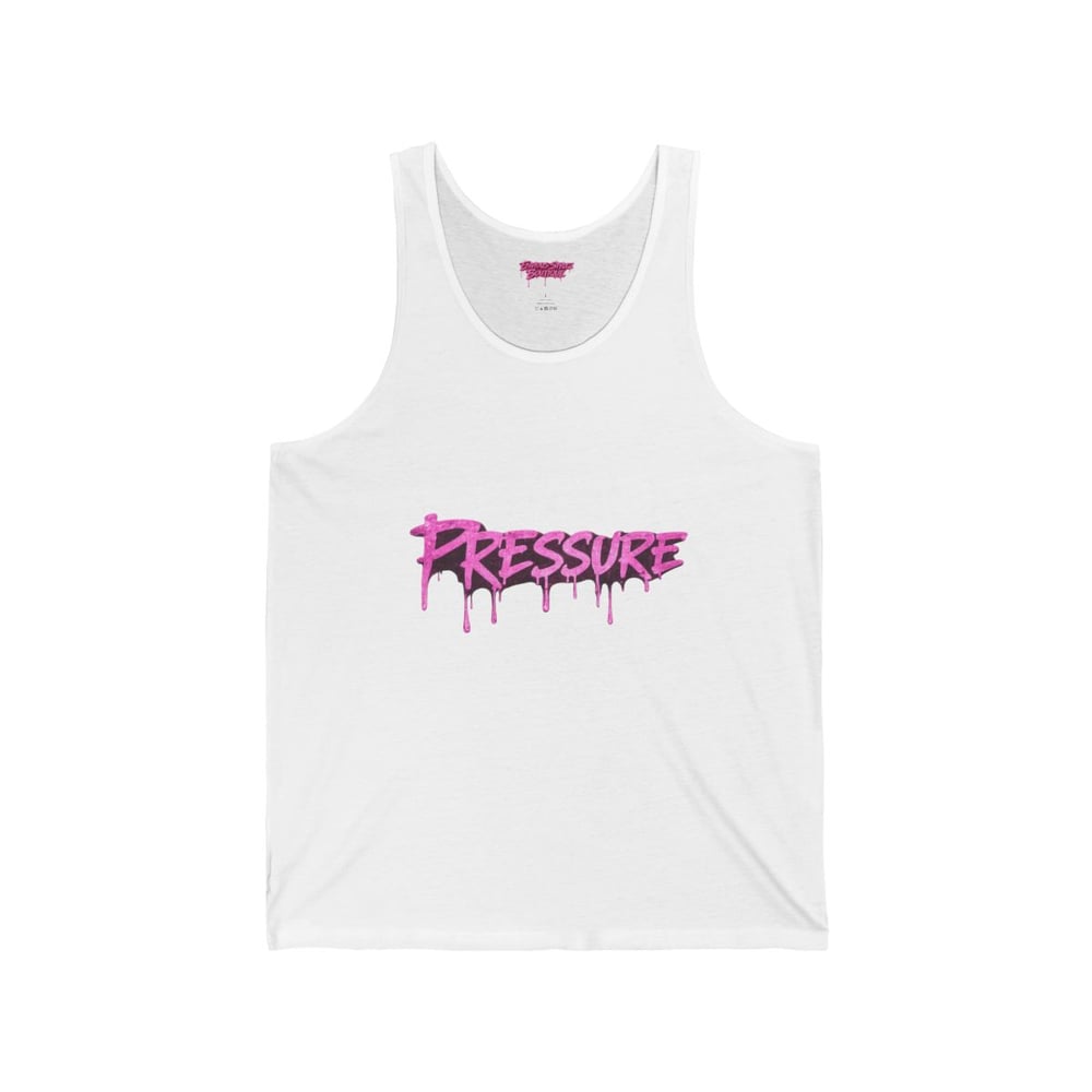 Image of Pressure Makes Diamonds Tank Top — Graffiti Pink Drip Graphic Tank