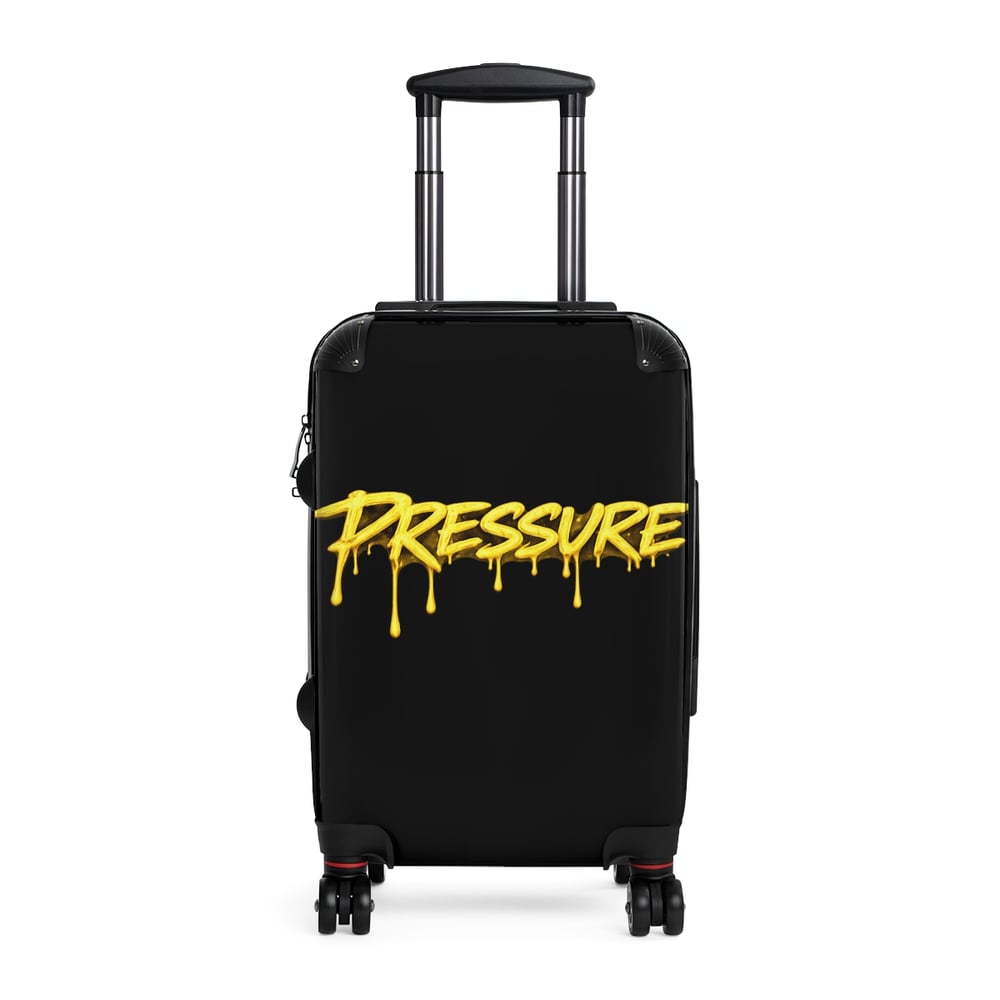Image of Suitcase — 'Pressure' Yellow Drip Graphic Carry-On Luggage