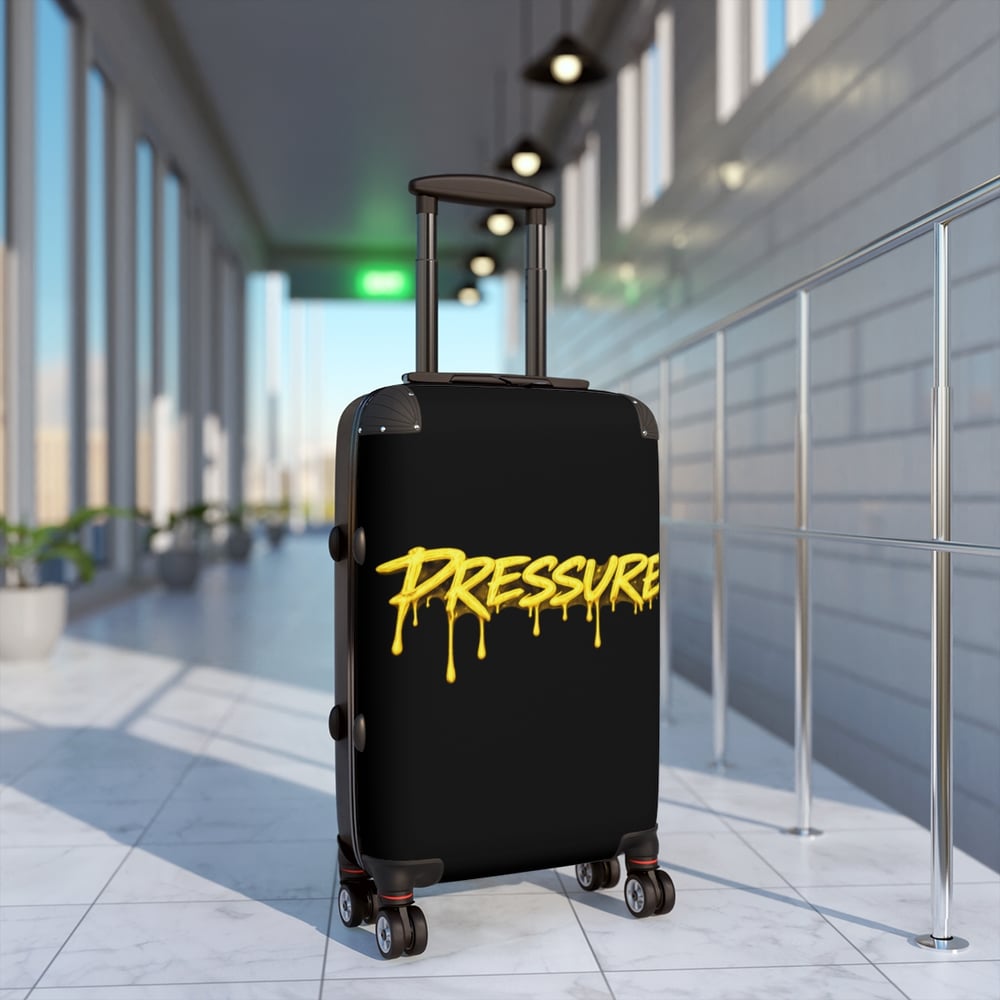 Image of Suitcase — 'Pressure' Yellow Drip Graphic Carry-On Luggage
